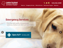 Tablet Screenshot of londonregionalvet.com